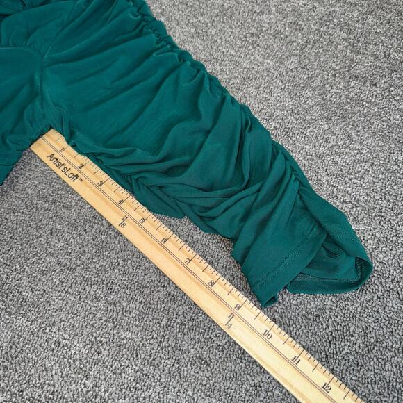 Torrid Mesh Sweetheart Shirred Top Women's Plus Size 2/2X NWT Green Coquette - Picture 7 of 10